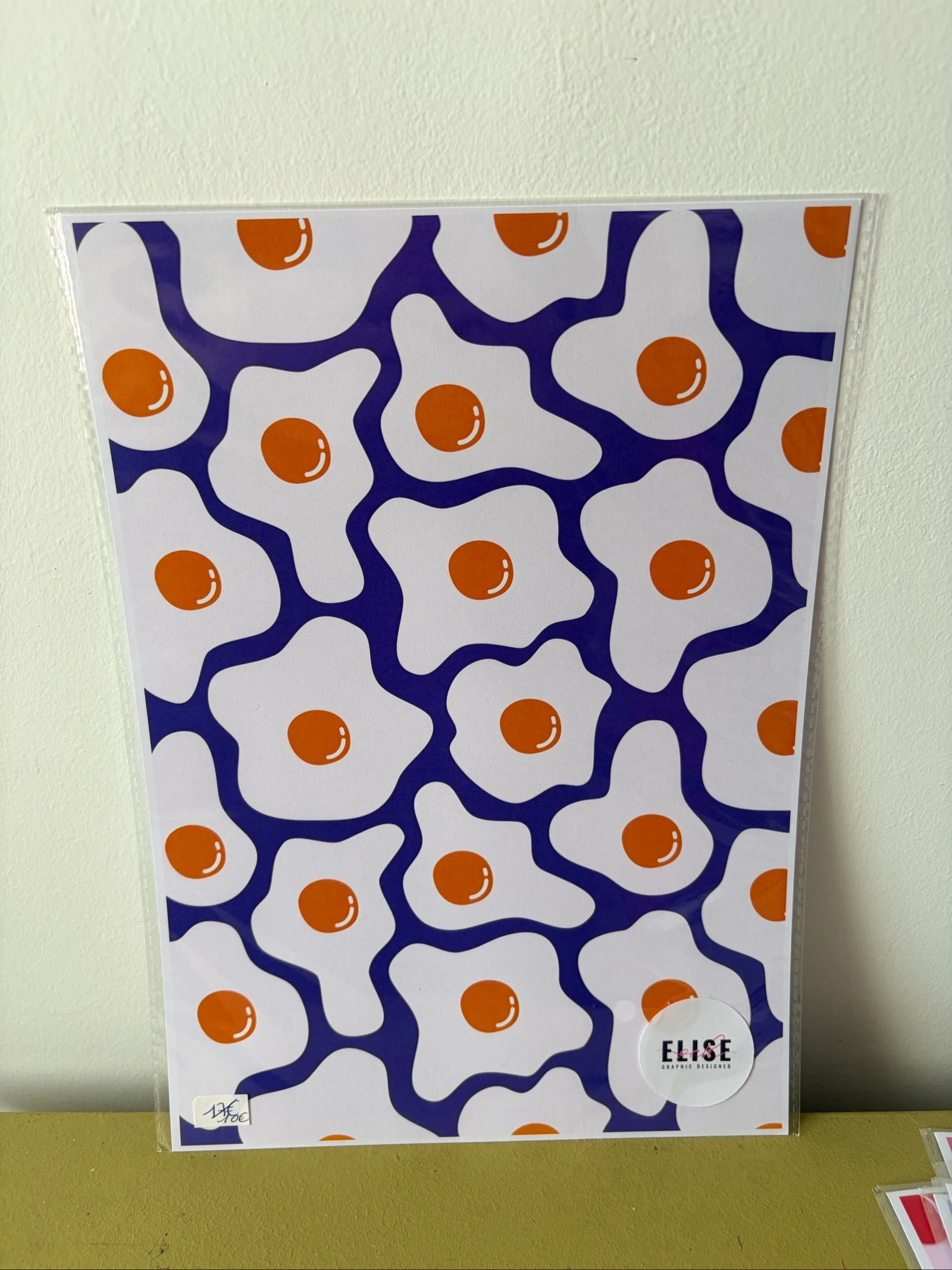 Affiche « Œufs au plat » – Format A4 🍳💜